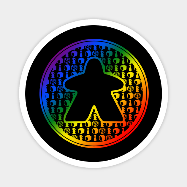 Meeple Icons - Rainbow Magnet by Jobby